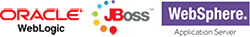 Oracle WebLogic, JBoss, WebSphere